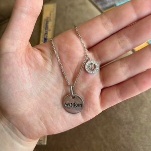 7-9” Sterling silver chinese wisdom necklace